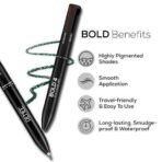 RENEE Bold 4-4-In-1 Kajal Pencil - Four Shades Black, Brown, Teal & Blue - Matte Finish, Rich Color Payoff, One-Stroke Application, Travel Friendly & Easy To Use - Fast UK Delivery - Image 3