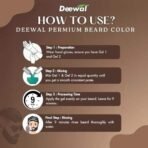 Deewal 9-Minute Beard Colour & Mooch & Beard Oil Combo | Natural-Looking, Ammonia-Free Beard Dye + Deep Nourishing Beard Oil | Long-Lasting Color, Healthy Beard Growth & Shine - Fast UK Delivery - Image 6
