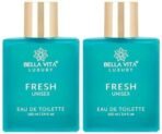 Bella Vita Luxury FRESH Eau De Toilette Unisex Perfume for Men & Women with Bergamot, Ylang Ylang |Refreshing EDT Long Lasting Fragrance Scent, 100 Ml (Pack of 2) - Fast UK Delivery - Image 2