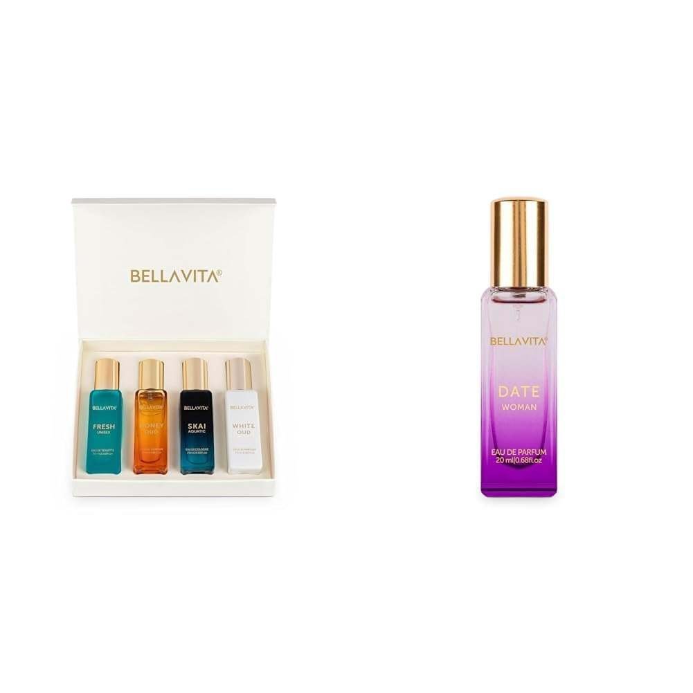 uk41T5BqyBikL-1.jpg Bella Vita Luxury Unisex Eau De Parfum 4 X 20Ml Date Woman Liquid Eau De Parfum With Pink Pepper Jasmine & Vanillapremium Long Lasting Floral & Fruity Fragrance For Women 20Ml,Assorted - Fast UK Delivery - Image 1