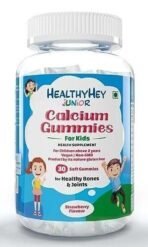 HealthyHey Nutrition Junior Calcium Gummies-For Kids-For Healthy Bones&Joints-Strawberry Flavour-30 Soft Gummies - Fast UK Delivery - Image 2