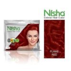 Nisha Flame Red Permanent Cream Hair Color 20gm Colourant + 30ml Developer (Pack of 2) - Fast UK Delivery - Image 3