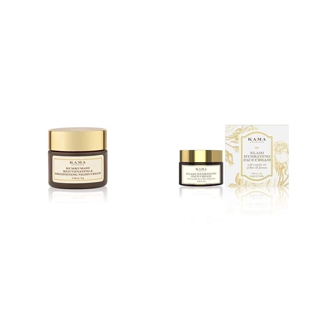 uk41TPgjiumeL-1-1.jpg KAMA AYURVEDA KUMKUMADI REJUVENATING & BRIGHTENING NIGHTCREAM 8GM,KAMA AYURVEDA ELADI HYDRATING FACE CREAM 8GM - Fast UK Delivery - Image 1