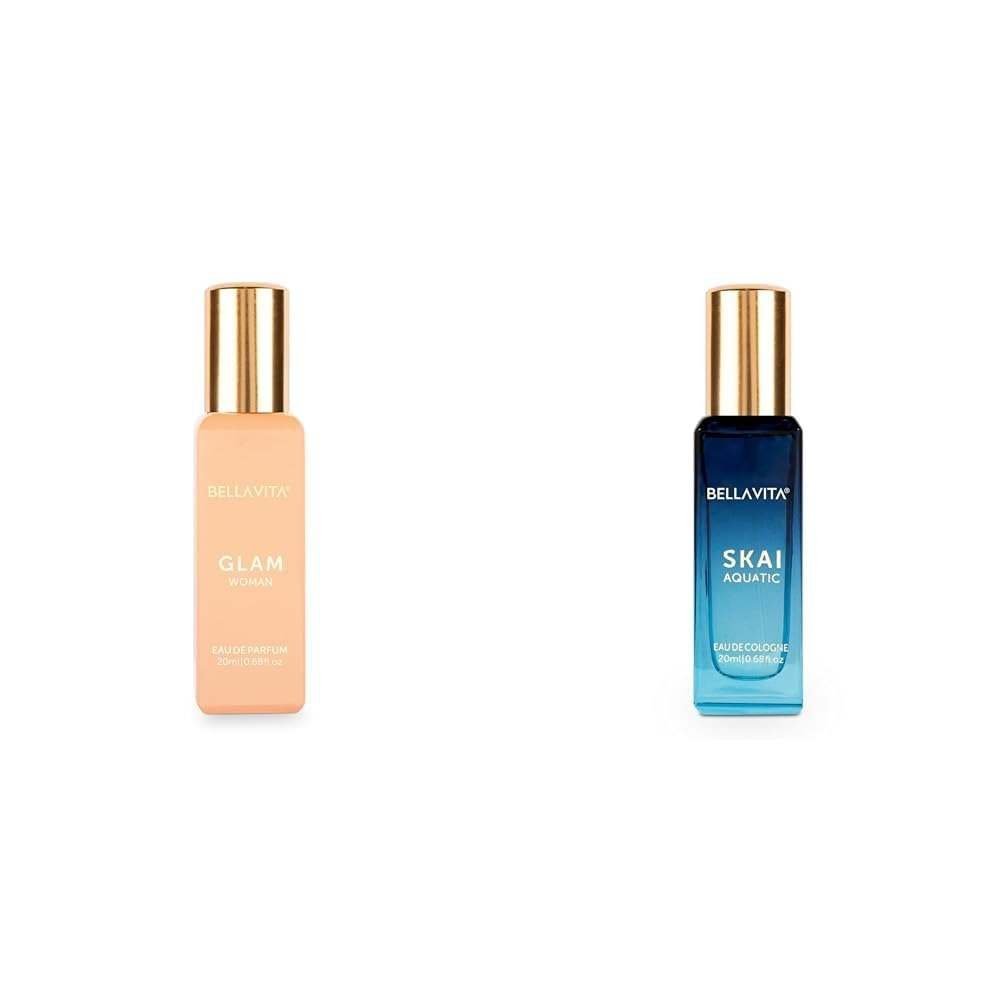 uk41U3J7hEPBL-1.jpg Bella Vita Luxury Glam Woman Liquid Eau De Parfum Skai Aquatic Unisex Eau De Cologne With Bergamot Lavender & Patchouli Premium Long Lasting Woody Fragrance For Men & Women 20 Ml,Assorted - Fast UK Delivery - Image 1