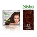 Nisha Cream Hair Color Rich Bright Long Lasting Hair Colouring For Ultra Soft Deep Shine 100% Grey Coverage Conditioning With Natural Herbs Natural Brown (Pack of 6) - Fast UK Delivery - Image 3