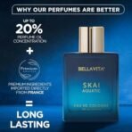 Bella Vita Luxury Skai Aquatic Unisex Eau De Cologne Liquid With Bergamot, Lavender & Patchouli|Premium, Long Lasting Woody Fragrance For Men & Women, 100 Ml - Fast UK Delivery - Image 5