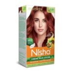 Nisha Cream Hair Color Mahogany, Permanent Hair Colour for Women Men, No Ammonia, Ultra Soft Deep Shine, 100% Grey Coverage, 5.50 Mahogany Hair Colour 120gm Pack of 1 - Fast UK Delivery - Image 2