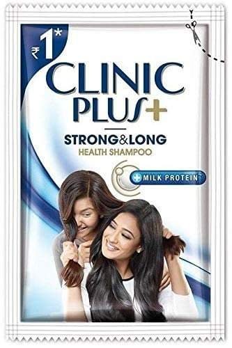 uk41UUqZvYTbL-1-1.jpg Clinic Plus Strong and Long Health Shampoo Sachet, 6.5ml, Pack of 64 - Fast UK Delivery - Image 1