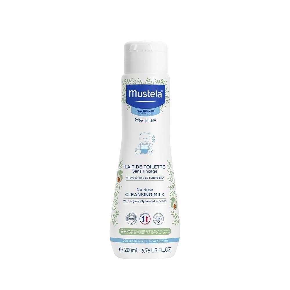 uk41UipQjPEZL-1-1.jpg Mustela - No Rinse Cleansing Milk with Natural Avocado - Biodegradable Formula & Tear-Free - 200ml - Fast UK Delivery - Image 1