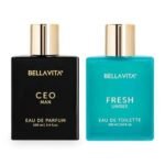 Bella Vita Luxury CEO Men EDP & Fresh Unisex EDT Liquid Perfumes Combo, Pack of 2 Premium Long Lasting Fragrance Scents for Men & Women, 100 ml Each - Fast UK Delivery