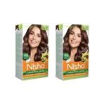 Nisha Cream Hair Colour 3.5 CHOCOLATE BROWN (60gm + 60ml + 18ml Nisha Conditioner with Natural Herbs 100% Grey Hair Coverage) Pack of 2 - Fast UK Delivery - Image 2