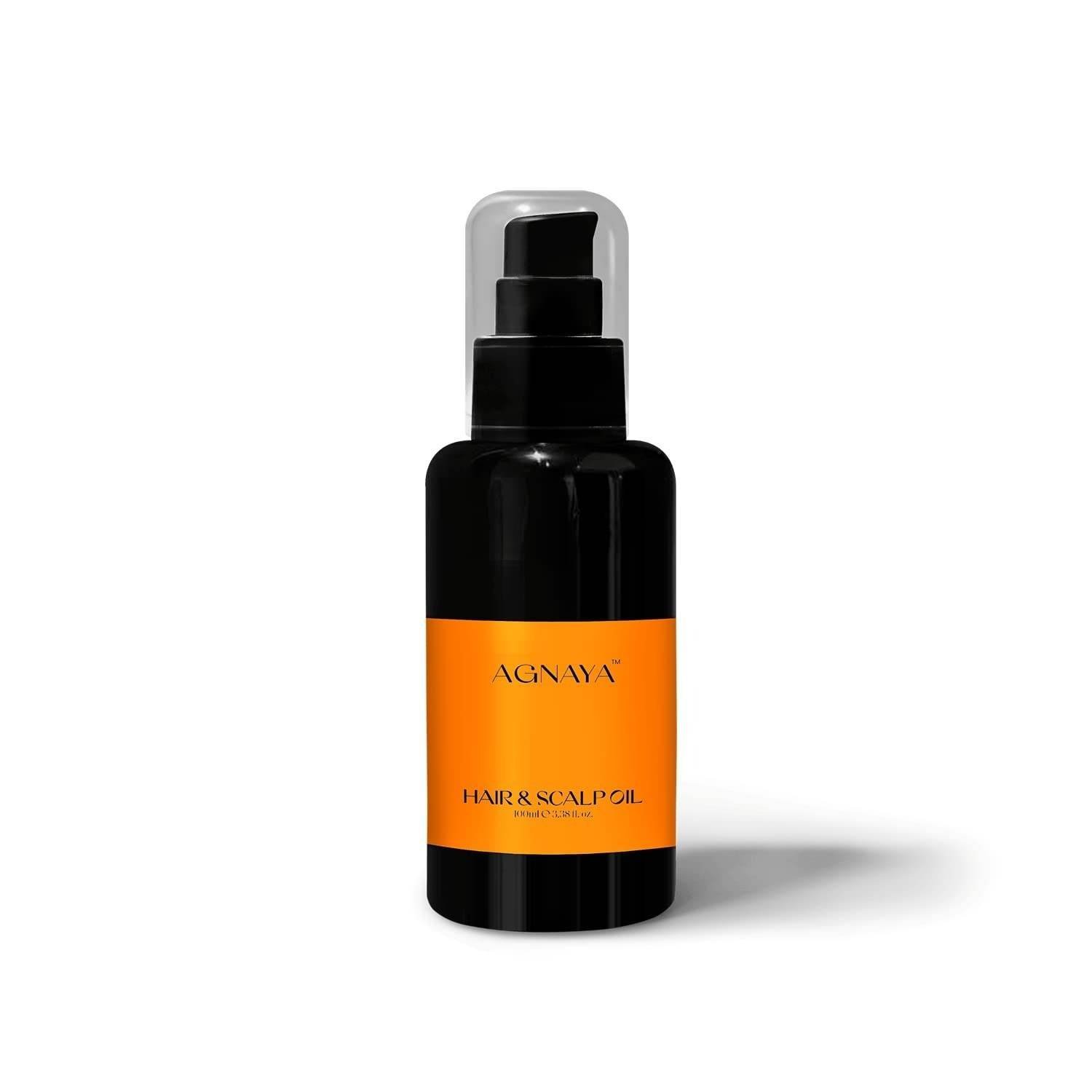 uk41VAQ6EU1gL-1.jpg Agnaya Hair & Scalp Oil with Rosemary Bhringraj Kalonji | Controls Hair Fall | Combats Dandruff | Promotes New Hair Growth | Manages Frizz - Fast UK Delivery - Image 1