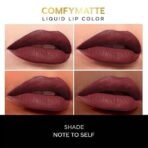 FACESCANADA Comfy Matte Liquid Lipstick - Note To Self 07, 3 Ml & damagneteyes Eyeliner - Black, 3.5Ml - Fast UK Delivery - Image 4