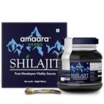 Amaara Herbs Pure Original Himalayan Shilajit/Shilajeet Resin 20g with Ashwagandha | Enhanced Strength & Stamina Formula for Men & Women | 4X Concentrated for Superior Results - Fast UK Delivery
