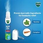 Vicks Headache Relief Roll-On, 2s Pack, Fast Action in 2 Minutes, with Menthol & Camphor - Fast UK Delivery - Image 6