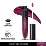 FACESCANADA Comfy Silk Liquid Lipstick - Spontaneous Plum 06, 3Ml Satin Matte Hd Finish Luxe Comfort | Longlasting | No Dryness | Smooth Texture | Mulberry Oil & Shea Butter For Plump Hydrated Lips - Fast UK Delivery - Image 3