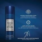 DENVER Man Of Steel Drill & Challenge Deodorant Body Spray - 200ML Each (Pack of 2) - Fast UK Delivery - Image 7