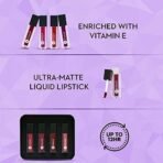 SUGAR Cosmetics Smudge Me Not Mini Matte Liquid Lipstick Sets for Women | Transferproof & Waterproof | Lasts Upto 12+Hours | Pack of 4 - Bold Shades - Fast UK Delivery - Image 4