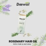 Deewal Rosemary Hair Oil for Growth and Fall Control | Strengthens and Stimulates | Healthy Nourished Hair | 100% Natural 50ml - Fast UK Delivery - Image 3