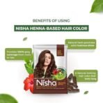 Nisha Natural Henna Powder For Hair Colour, 3.0 Dark Brown Hair Color, Herbal Conditioning Hair Dye for Silky & Shiny Soft Hair Colour for Men & Women - Fast UK Delivery - Image 7