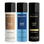 Bella Vita Luxury Woody Body Parfum Deo Spray Combo Pack Of 3 X 150 Ml, No Gas Long Lasting Premium Fragrance Deodorant With Tonka For Unisex, Orange, Bergamot And Lavender - Fast UK Delivery - Image 2