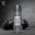 DENVER Man Of Steel Drill Deodorant Body Spray - 200ML Each (Pack of 2) - Fast UK Delivery - Image 4