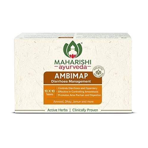 uk41XjSU0JfxL-1-1.jpg Maharishi Ayurveda Ambimap |Diarrohea | Dysentries | Stomach Pain | 100 Tablets Pack of 1 - Fast UK Delivery - Image 1