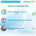 Mamaearth Natural Breathe Easy Vapour Roll-on for Cold & Nasal Congestion, with Wintergreen & Eucalyptus Oil, 40 ML - Fast UK Delivery - Image 5