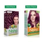 Nisha Cream Hair Color, Permanent Hair Colour Wine Burgundy, Silky & Shiny 100% Grey Coverage Rich Bright Long Lasting Hair Colouring For Ultra Soft Deep Shine Hair Dye (Pack of 1) - Fast UK Delivery - Image 4