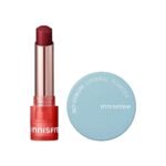 Innisfree Dewy Tint Lip Balm - Power Cherry 3.2g & Innisfree No Sebum Mineral Powder 5 grams for Oil Control | Perfect Pout & Flawless Finish Combo - Fast UK Delivery