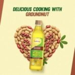 Saffola Cold Pressed Groundnut Oil | 100% Cold Pressed Groundnut Oil | Helps Lower Cholesterol, Goodness of Omega 6 & Authentic Seed Flavour | 1L Pet Bottle - Fast UK Delivery - Image 5