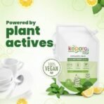 Koparo Organic Dishwash Liquid | 2 Litres | Lime And Basil Fragrance | Natural, Plant Based & Eco-Friendly | Removes Tough Grease, Soft on Hands | Baby & Pet Safe - Fast UK Delivery - Image 3