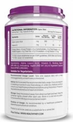HealthyHey Nutrition Alpha Lipoic Acid - ALA- Pack of 60 Veg. Capsules - Gluten Free & Non-GMO, 133 grams - Fast UK Delivery - Image 3