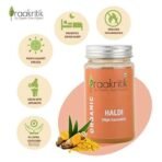 Praakritik Organic Haldi Powder | Pack of 5 | 500 Grams Total | Orignal Organic Turmeric Powder | Healthy, 100% Organic, 100% Natural, 100% Vegetarian - Fast UK Delivery - Image 5