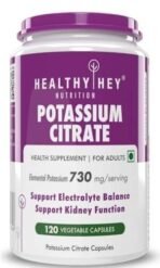 HealthyHey Nutrition Potassium Citrate -120 Vegetable Capsules - Fast UK Delivery - Image 2