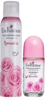 Enchanteur Romantic Perfumed Deo Spray For Women, 150ml & Romantic Roll-On Deodorant, 50ml - Fast UK Delivery - Image 2