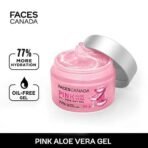 FACESCANADA Pink Aloe Vera Oil-Free Day Gel, 50g | 1.5% Hyaluronic Acid | Intense Hydration | Lightweight, Non Sticky & Absorbs Easily | Soothing, Nourishing & Acne Control | No Alcohol & Parabens - Fast UK Delivery - Image 3