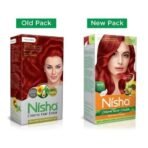 Nisha Cream hair color (120 ml/each) with Rich, Bright, Long Lasting Shine Hair Color NO AMMONIA Cream FORMULA smooth care for your precious hair! Flame Red (Pack of 2) Fast Shipping to USA & Canada - Image 3