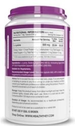 HealthyHey Nutrition L-Lysine 120 Vegetable Capsules - Fast UK Delivery - Image 3