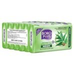 BoroPlus Antiseptic And Moisturising Bathing Neem Soap With Neem, Tea Tree, Aloe Vera & Shea Butter | 99.9% Germ And Virus Protection | For Smooth, Soft, Moisturised & Nourished Skin, 125G (Pack Of 6) - Fast UK Delivery - Image 2
