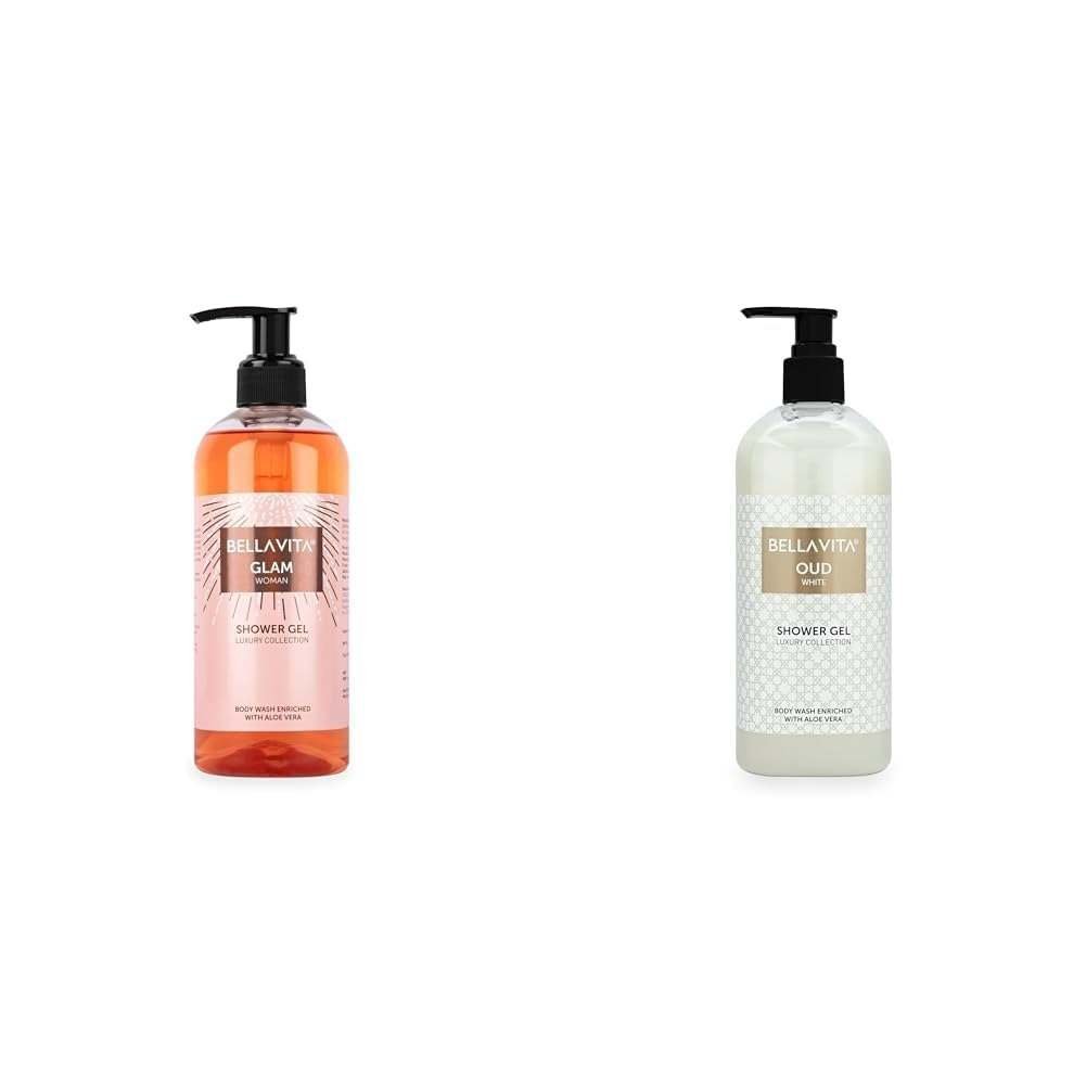 uk41e0Owfq7eL-1.jpg Bella Vita Luxury Glam Woman Body Wash Refreshing Shower Gel 500 ml OUD WHITE Body Wash Refreshing Shower Gel for Deep Cleansing, Hydrating, Moisturising, Softer & Smoother Skin with Aloe Vera 500 ml - Fast UK Delivery - Image 1