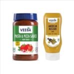 Veeba Pasta-Pizza Sauce,525g & American Mustard Sauce Pet Bottle,320g - Pack of 2 - Fast UK Delivery - Image 2