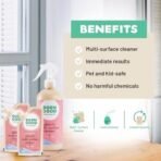 Born Good Plant Based Concentrated Glass And Multi-Surface Cleaner, Makes 1L, Biodegradable, Non-Toxic And Eco-Friendly - 50 ml (Pack of 2) + 1 Empty Bottle - Fast UK Delivery - Image 3