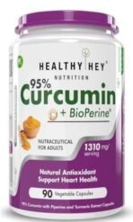HealthyHey Nutrition Curcumin with Bioperine 1310mg (Ultra Pure) | 90 Vegetable Capsules with Piperine - Fast UK Delivery - Image 2