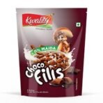 Kwality Choco Fills 90g | Chocolate Flavor, 0% Maida | Crunchy bites filled with rich chocolate | Healthy Food & Breakfast Cereal for Kids| High in Protein & Fiber - Fast UK Delivery - Image 2