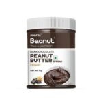 Beanut Dark Chocolate Creamy Peanut Butter 1kg | 18gm Protein | 100% Vegan Peanut Butter, 100% Pure Roasted Peanut | High in Protein Spread, Gluten & Cholesterol Free, Nut Butter - Fast UK Delivery - Image 2