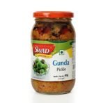 SWAD Traditional and Delicious Tenti Dela Pickle/ Lesua Gunda Kerda Achar/ Lasode Gunda Pickle Home Made Rajasthani lasoda Gujrati achar, Lasode Gunda Pickle Achar - 400 Gm - Fast UK Delivery - Image 2