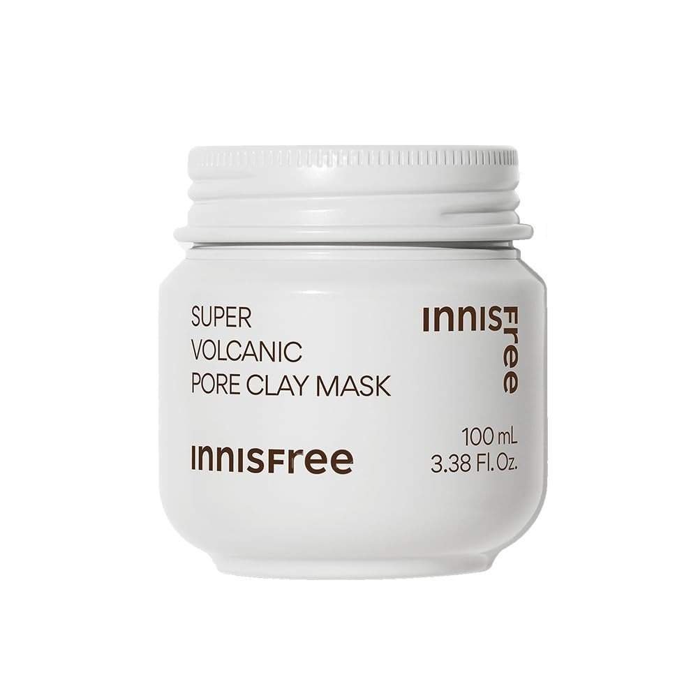 uk41fHrF-Ju1L-1.jpg Innisfree Super Volcanic Pore Clay Mask 2X 100ml, with Triple exfoliation with Volcanic Clusters & AHA, All-in-one pore care mask, Oily & Combination Skin Type, Korean Face Mask - Fast UK Delivery - Image 1