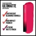 Maybelline New York Color Sensational Ultimatte Matte Lipstick, Non-Drying, Intense Color Pigment, More Magenta, Magenta Pink, 0.06 oz - Fast UK Delivery - Image 5
