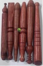 FA INDUSTRIES Foot Massage Wooden Reflexology Health Stick Tool Small Wooden Stick Therapy Reflexology Traditional Tool Hand Head Foot Face Body Red Wood - Wooden Massager Tools (Set of 6) - Brown - Fast UK Delivery - Image 2